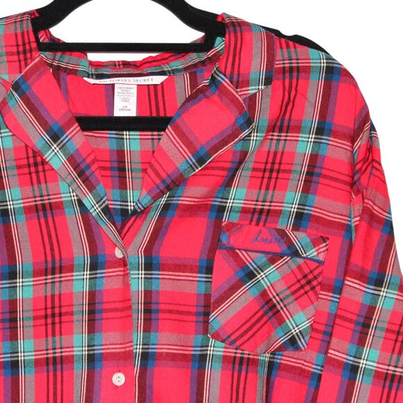 Victorias Secret Red Plaid Pajama Set Size Large - Picture 2 of 7